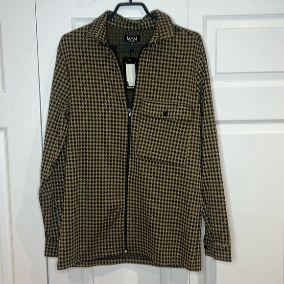 MAN dogtooth houndstooth pattern casual shirt - Picture 2 of 4